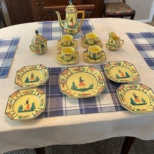 Quimper Full Tea Set